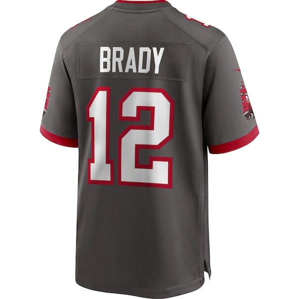 Tom Brady Tampa Bay Buccaneers Nike Alternate Game Jersey - Pewter/Red