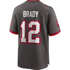 Tom Brady Tampa Bay Buccaneers Nike Alternate Game Jersey - Pewter/Red