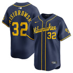 Jacob Misiorowski Milwaukee Brewers Nike Alternate Limited Jersey - Navy