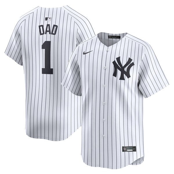 New York Yankees Nike #1 Dad Home Limited Jersey - White