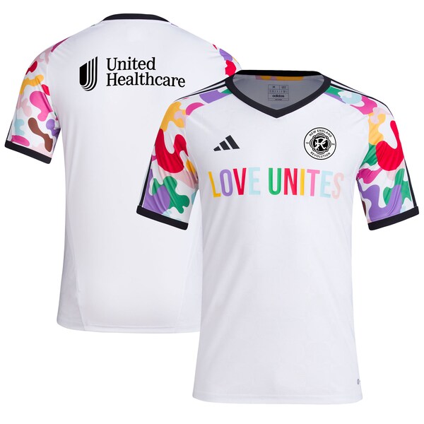 New England Revolution adidas 2024 Pride Pre-Match Top - White