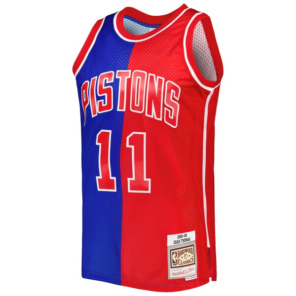 Isiah Thomas Isiah Thomas Hardwood Classics 1988/89 Split Swingman Jersey - Blue/Red