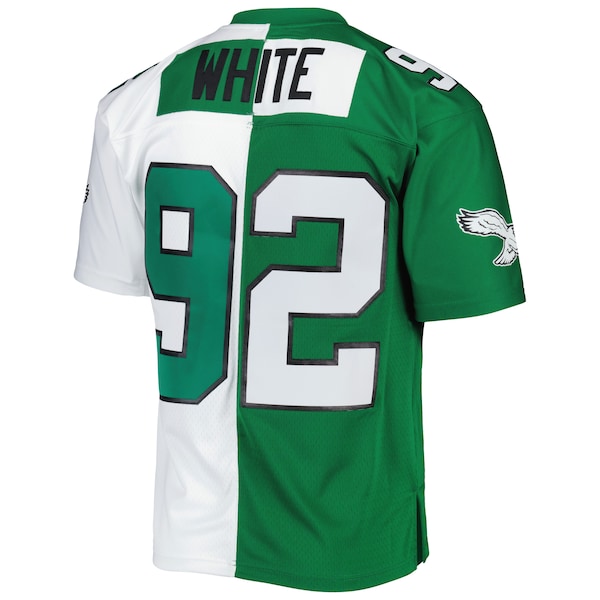 Reggie White Philadelphia Eagles 1990 Split Legacy Replica Jersey - Kelly Green/White