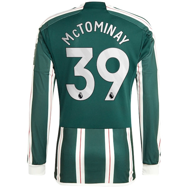 Scott McTominay Manchester United adidas 2023/24 Away Long Sleeve Replica Player Jersey - Green/Red