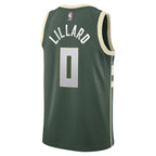 Damian Lillard Milwaukee Bucks Nike Unisex  Swingman Player Jersey - Icon Edition - Hunter Green