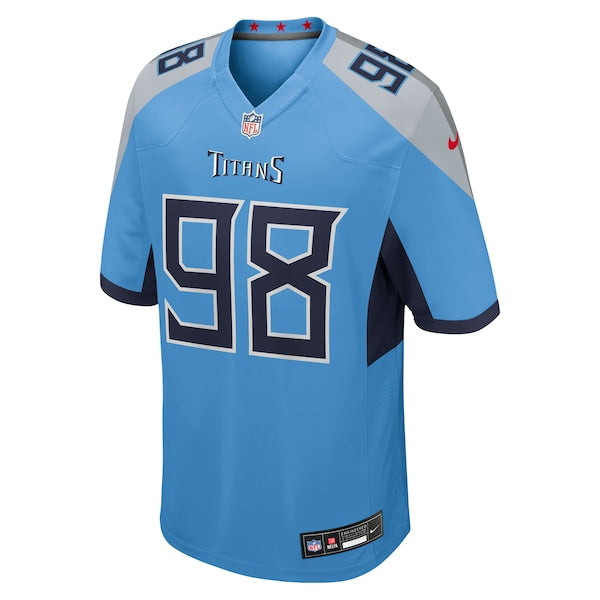 Jeffery Simmons Tennessee Titans Nike Team Game Jersey -  Light Blue/Navy