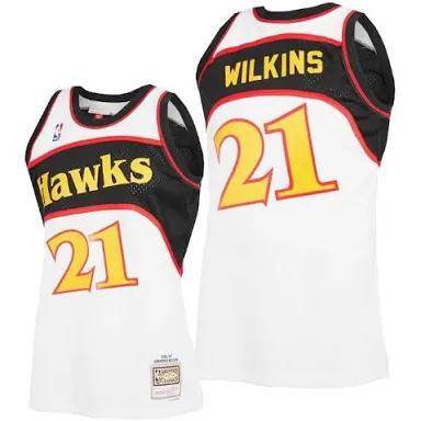 Dominique Wilkins Atlanta Hawks M &N Throwback Swingman Jersey - Black/Red/White
