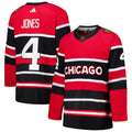 Seth Jones Chicago Blackhawks adidas Reverse Retro 2.0 Authentic Player Jersey - Red