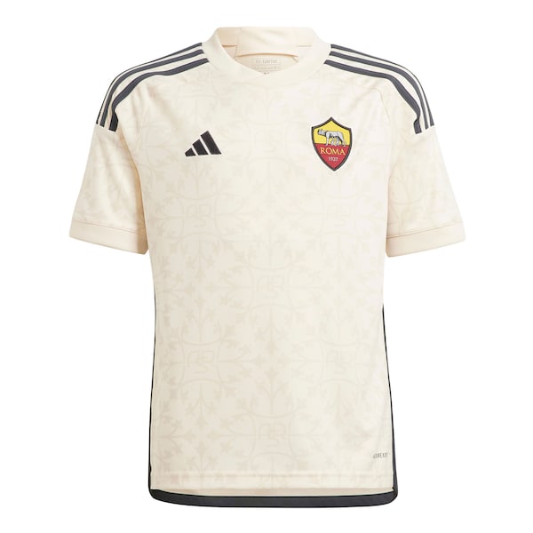 AS Roma adidas Youth 2023/24 Away Replica Jersey - Cream
