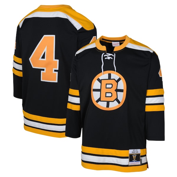 Bobby Orr Boston Bruins Youth 1971 Blue Line Player Jersey - Black