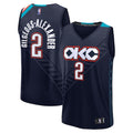 Shai Gilgeous-Alexander Oklahoma City Thunder  Youth 2025/26 City Edition Fast Break Jersey - Navy