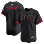 Barry Larkin Cincinnati Reds Nike City Connect Limited Jersey - Black