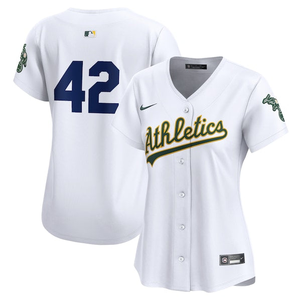Oakland Athletics Nike Women's 2024 Jackie Robinson Day Home Limited Jersey – White