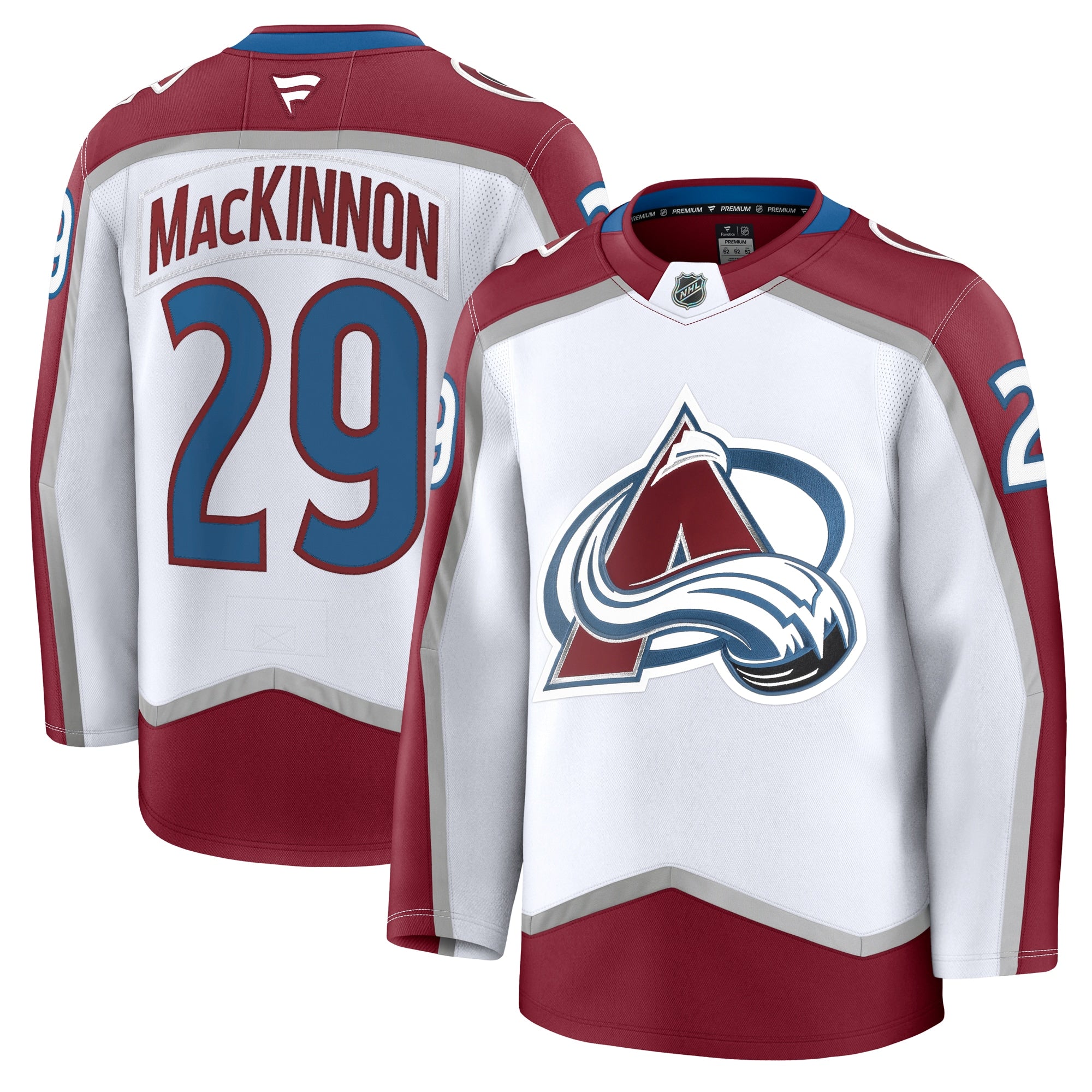 Nathan MacKinnon Colorado Avalanche  Home Premium Jersey - Burgundy/White/Navy