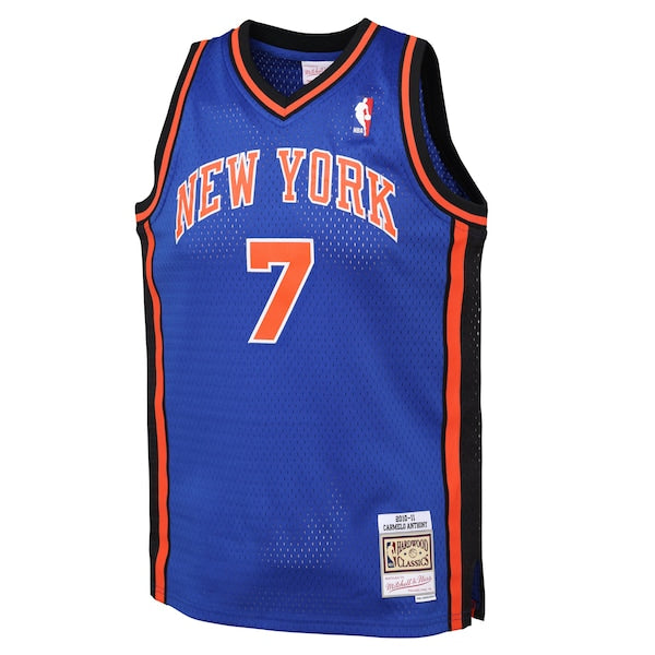 Carmelo Anthony New York Knicks  Youth 2010/11 Hardwood Classics Swingman Jersey - Blue