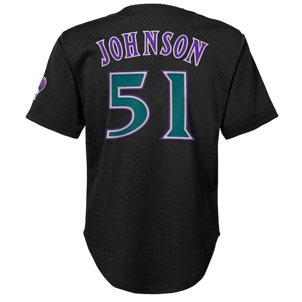 Randy Johnson Arizona Diamondbacks Youth Cooperstown Collection Mesh Batting Practice Jersey - Black
