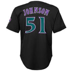 Randy Johnson Arizona Diamondbacks Youth Cooperstown Collection Mesh Batting Practice Jersey - Black