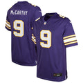 J.J. McCarthy Minnesota Vikings Nike Youth Classic Alternate Player Game Jersey - Purple