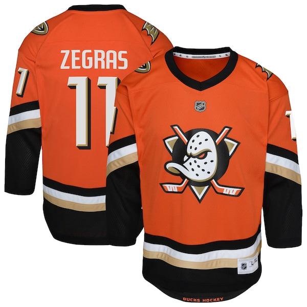 Trevor Zegras Anaheim Ducks Youth Replica Player Jersey - Orange