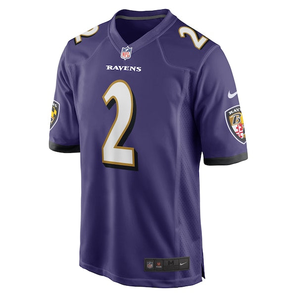 Nate Wiggins Baltimore Ravens Nike 2024 NFL Draft First Round Pick Player Game Jersey - Purple