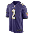 Nate Wiggins Baltimore Ravens Nike 2024 NFL Draft First Round Pick Player Game Jersey - Purple