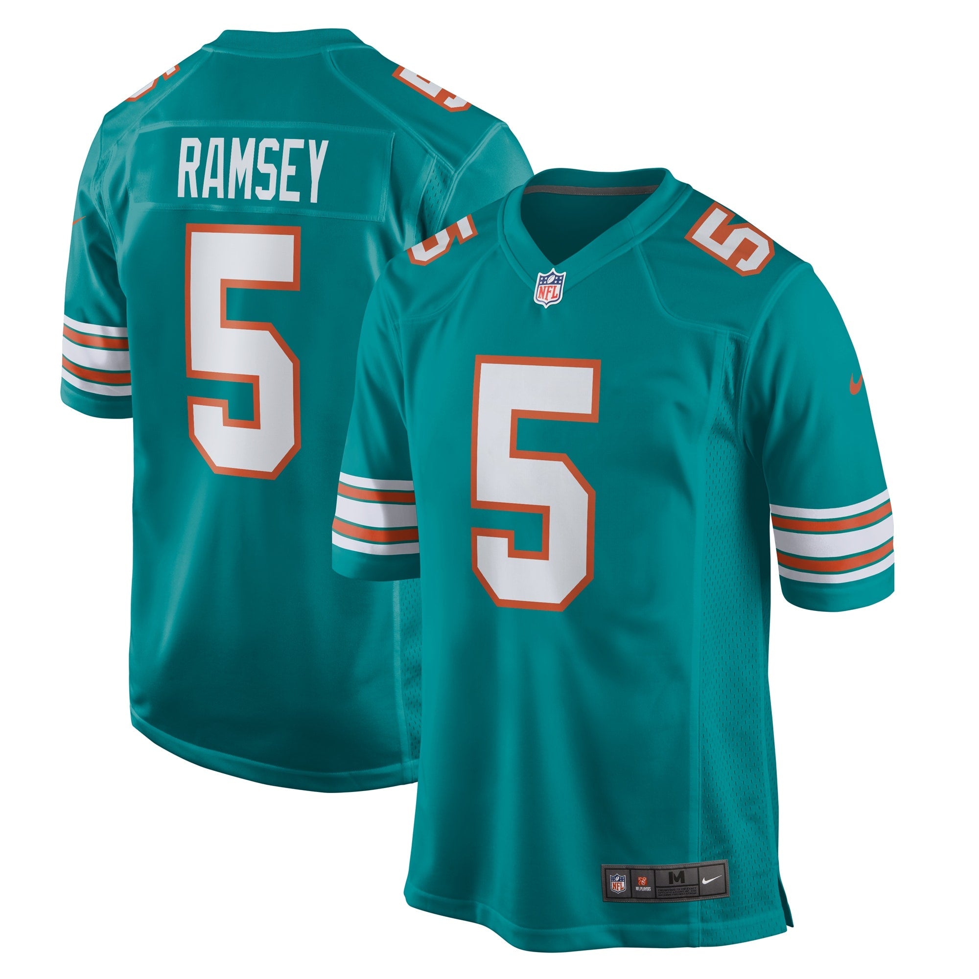 Jalen Ramsey Miami Dolphins Nike Away Game Jersey - White/Aqua