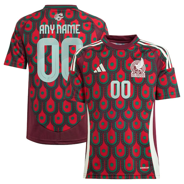 Mexico National Team adidas Youth 2024 Home Replica Custom Jersey - Green