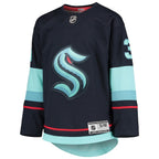 Philipp Grubauer Seattle Kraken Youth Home Premier Player Jersey - Deep Sea Blue