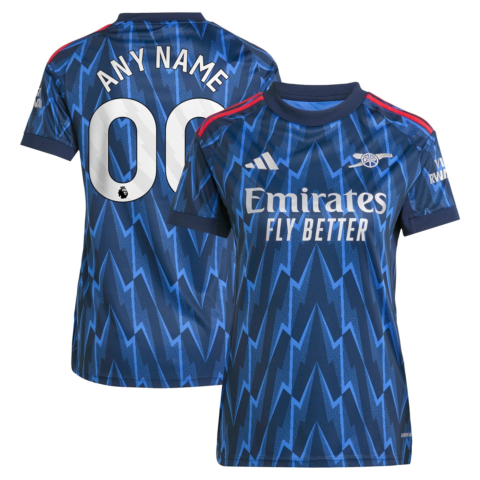 Arsenal adidas Women's 2025/26 Home Replica Custom Jersey - Red/Blue