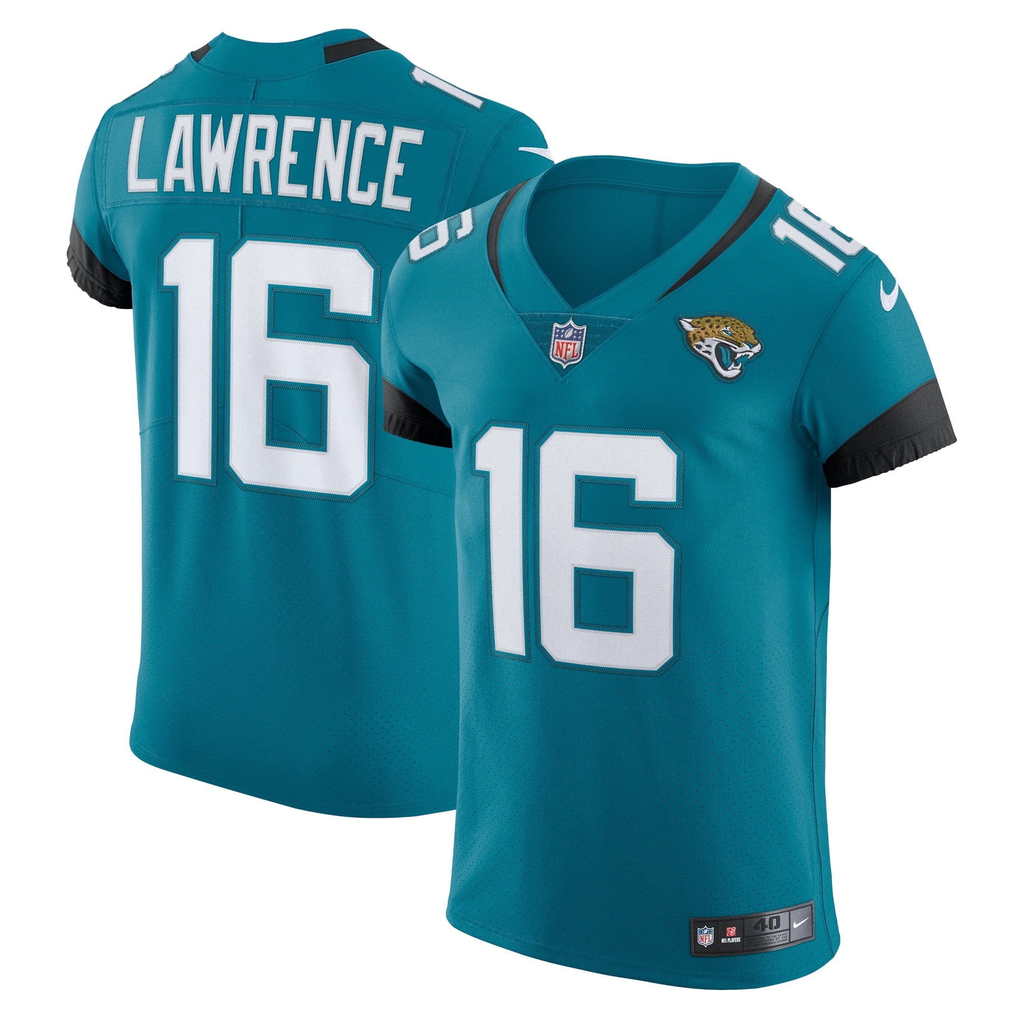 Trevor Lawrence Jacksonville Jaguars Nike Vapor Elite Jersey - Black/Teal