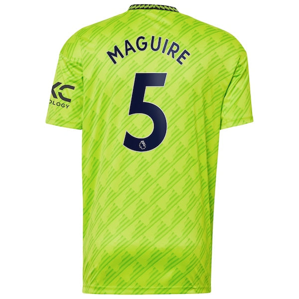 Harry Maguire Manchester United adidas 2022/23 Third Replica Player Jersey - Neon Green