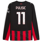 Christian Pulisic AC Milan Puma 2025/26 Home Replica Long Sleeve Player Jersey - Red