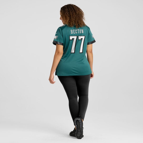 Mekhi Becton Philadelphia Eagles Nike Women's Team Game Jersey - Midnight Green