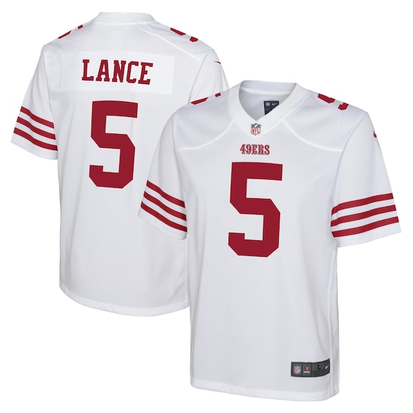 Trey Lance San Francisco 49ers Nike Youth Game Jersey - White/Scarlet