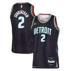 Cade Cunningham Detroit Pistons Nike Youth 2025/26 City Edition Swingman Jersey - Black