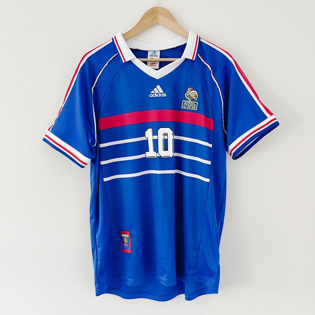 France ZIDANE 1998 World Cup Home Retro Jersey - Blue