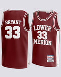 Kobe Bryant #33 Lower Merion High School Jersey - Red
