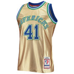 Dirk Nowitzki Dallas Mavericks 75th Anniversary 1998/99 Hardwood Classics Swingman Jersey - Gold
