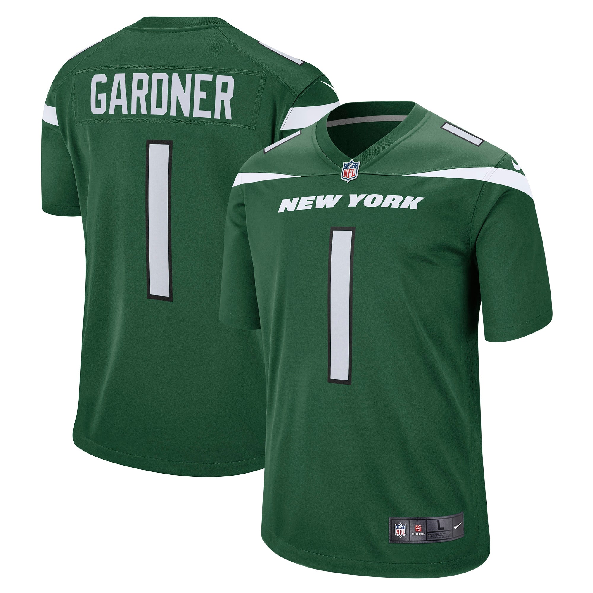 Ahmad Sauce Gardner New York Jets Nike Legacy Player Game Jersey - White/Green