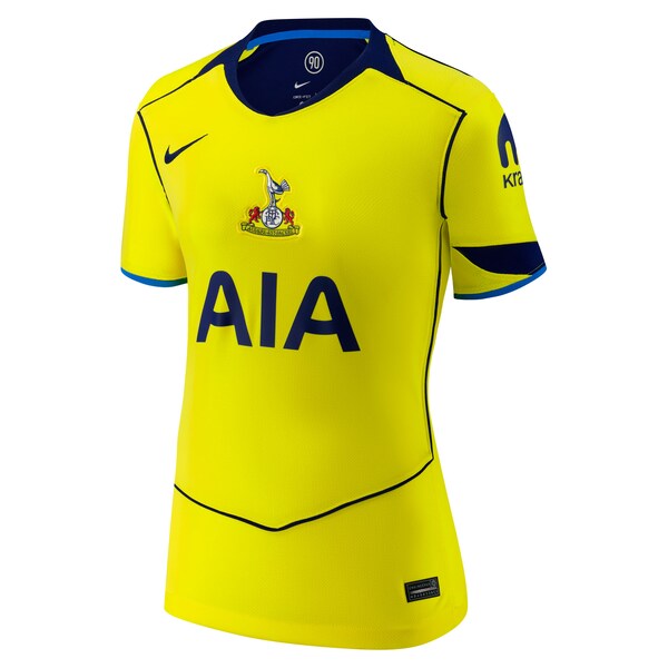 Tottenham Hotspur Nike Women's 2025/26 Third Replica Custom Jersey - Yellow/White