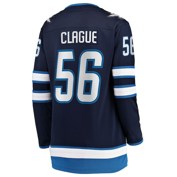 Kale Clague Winnipeg Jets  Women's Home Breakaway Jersey - Navy