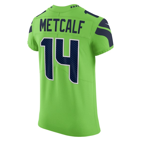 DK Metcalf Seattle Seahawks Nike Alternate Vapor Elite Player Jersey - Neon Green/Navy
