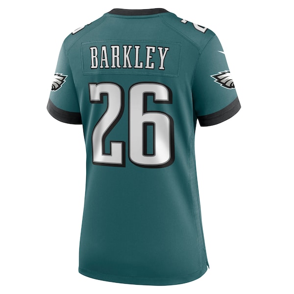Saquon Barkley Philadelphia Eagles Nike Women's Super Bowl LIX Game Player Jersey - Midnight Green