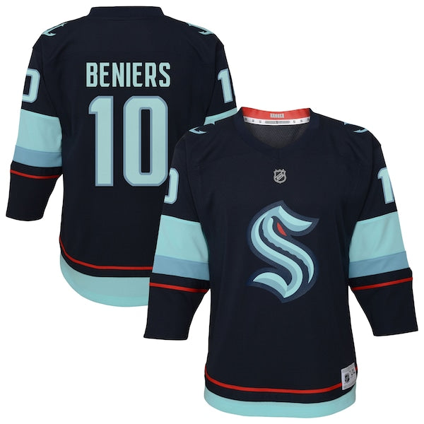 Matty Beniers Seattle Kraken Youth Alternate Replica Player Jersey - Navy