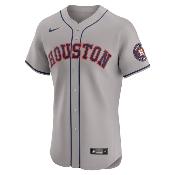 Houston Astros Nike Road Vapor Premier Elite Patch Jersey - Gray