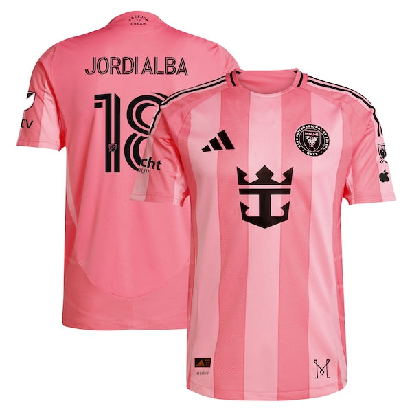 Jordi Alba Inter Miami CF adidas 2025 Euforia Authentic Player Jersey - Light Pink