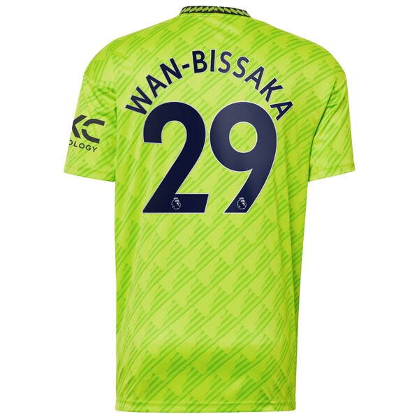 Aaron Wan-Bissaka Manchester United adidas 2022/23 Third Replica Player Jersey - Neon Green