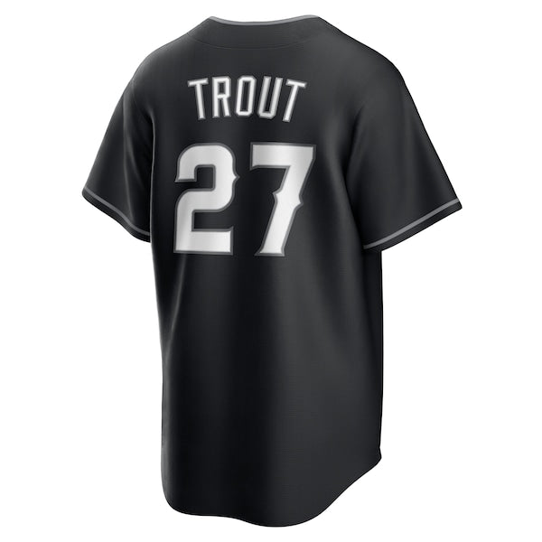 Mike Trout Los Angeles Angels Nike Lights Out Replica Player Jersey - Black