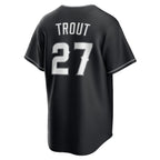 Mike Trout Los Angeles Angels Nike Lights Out Replica Player Jersey - Black
