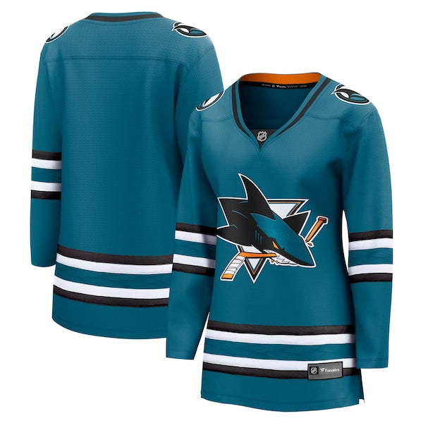 San Jose Sharks  Women's Home Breakaway Jersey - Teal